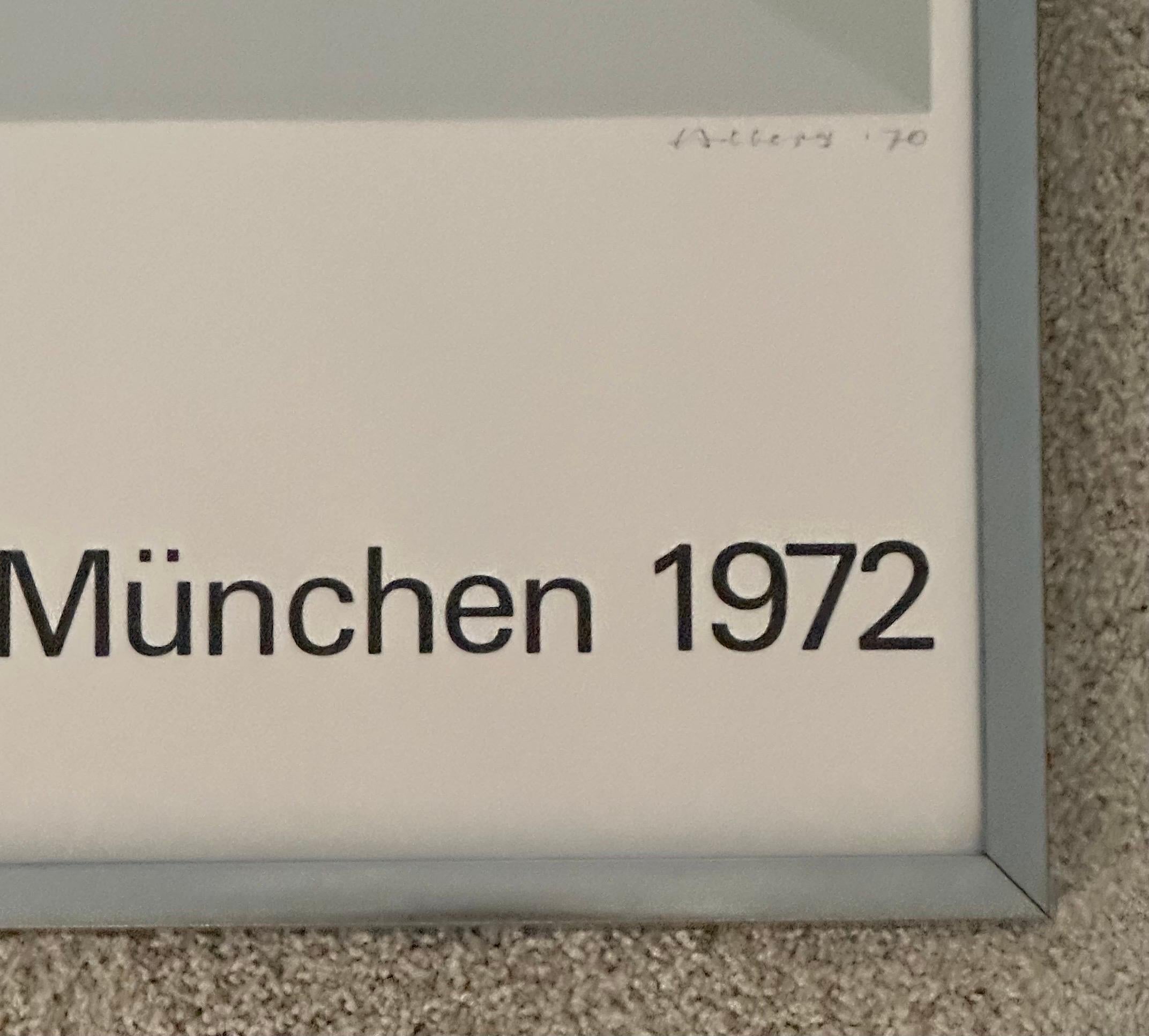 Abstraktes Serigraphie-Poster mit dem Titel „1972 Münchener Olympische Spiele“ von Josef Albers im Angebot 8