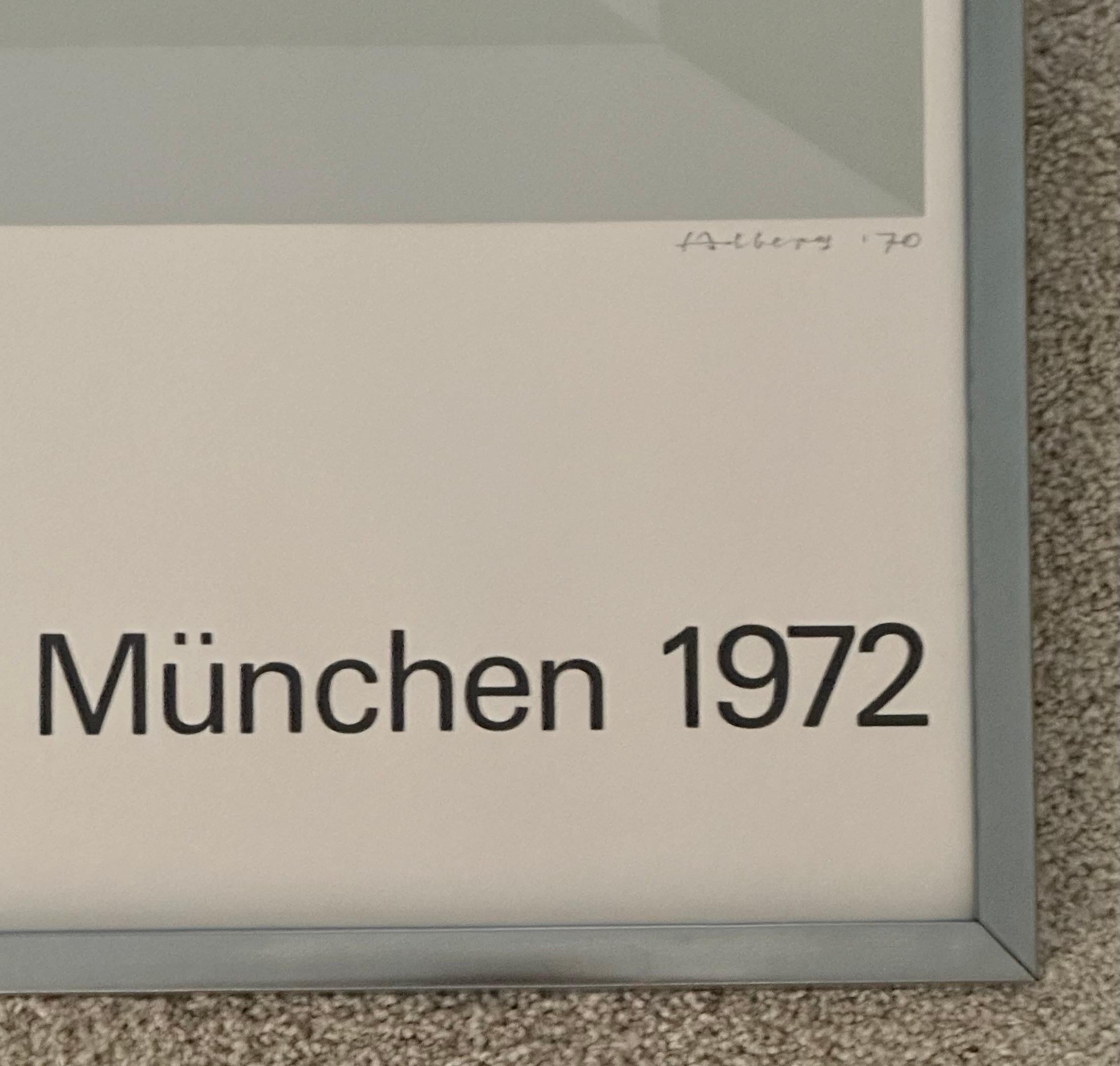 Abstraktes Serigraphie-Poster mit dem Titel „1972 Münchener Olympische Spiele“ von Josef Albers im Angebot 9