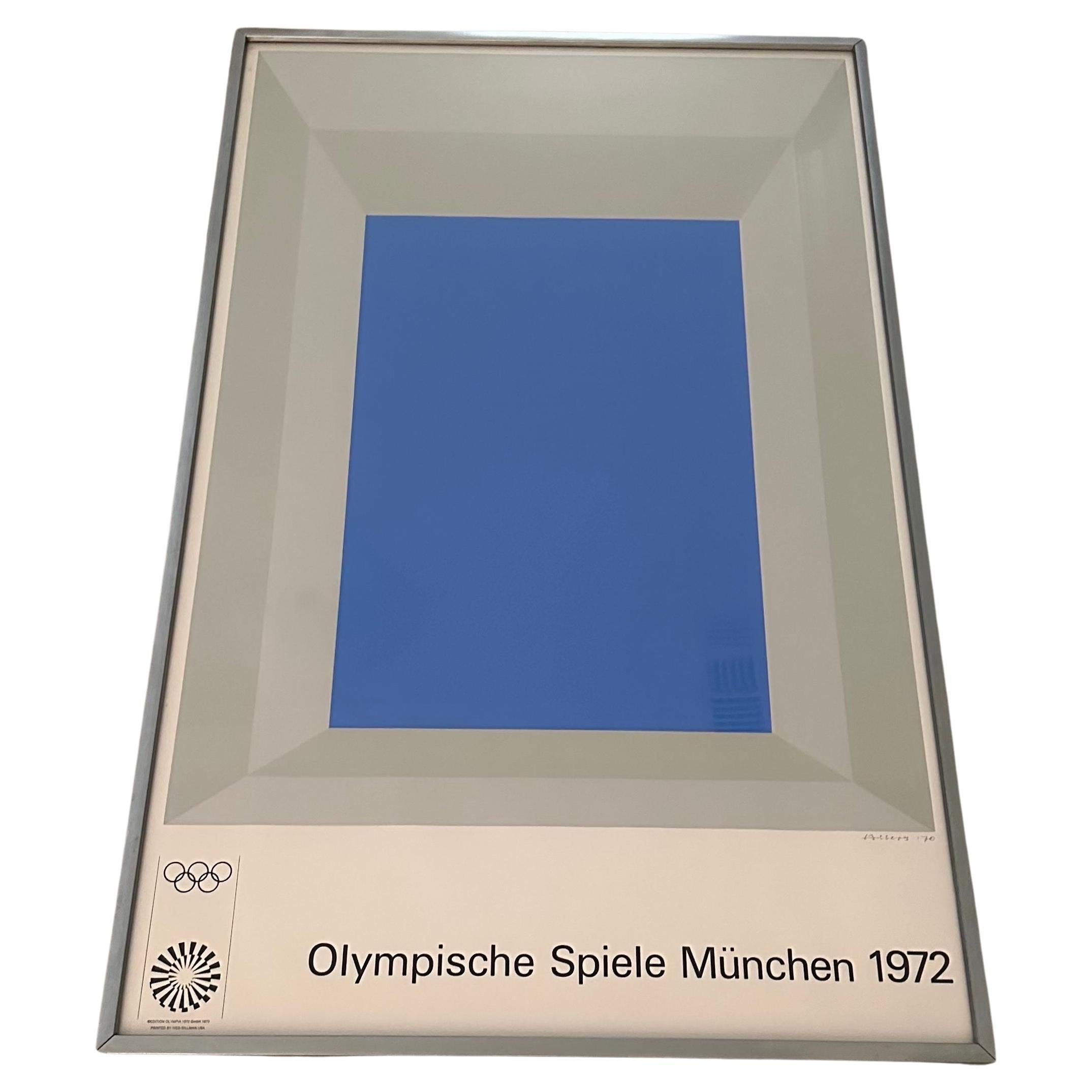 Abstraktes Serigraphie-Poster mit dem Titel „1972 Münchener Olympische Spiele“ von Josef Albers (Moderne der Mitte des Jahrhunderts) im Angebot
