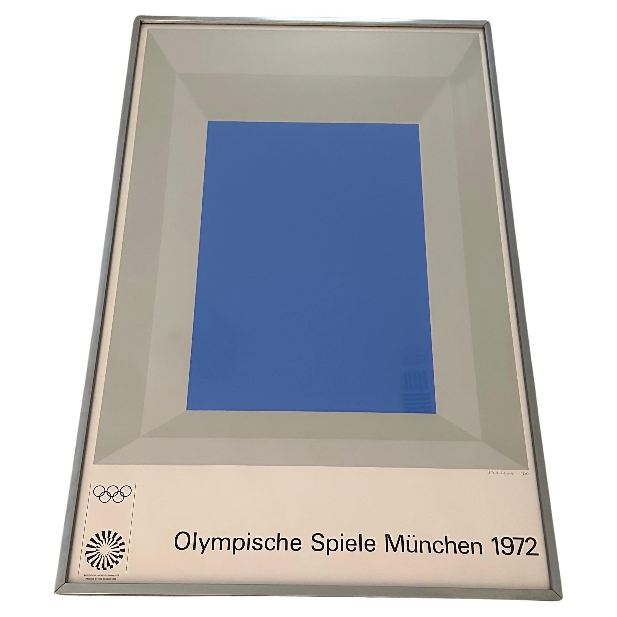 Abstraktes Serigraphie-Poster mit dem Titel „1972 Münchener Olympische Spiele“ von Josef Albers