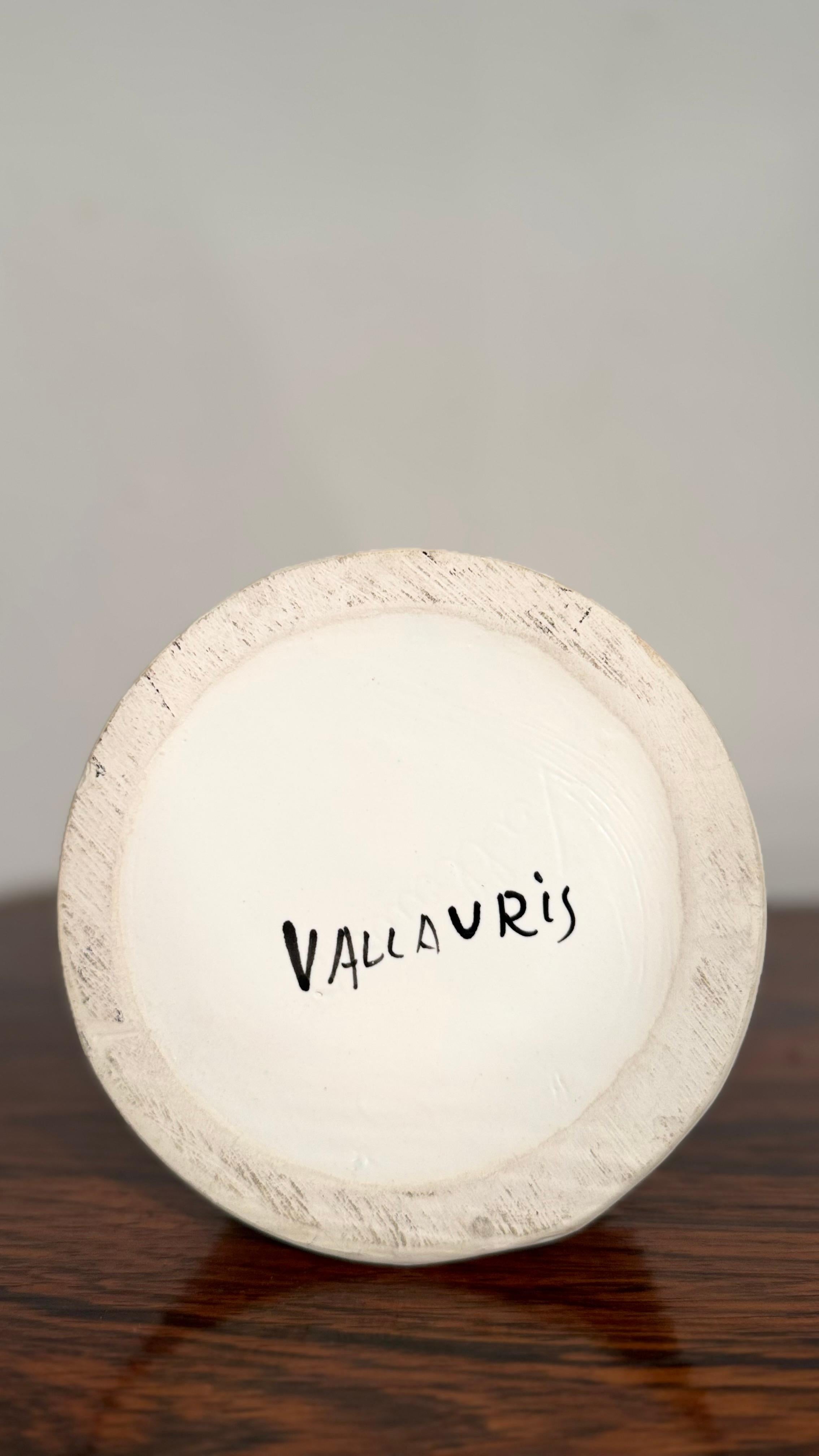 Abstract set of Six Ceramic Drinking Cups and a Jug by Vallauris, 1960s en vente 4