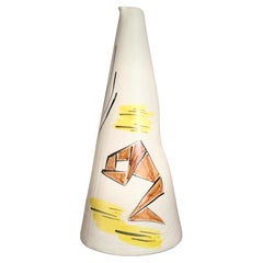 Abstract set of Six Ceramic Drinking Cups and a Jug by Vallauris, 1960s