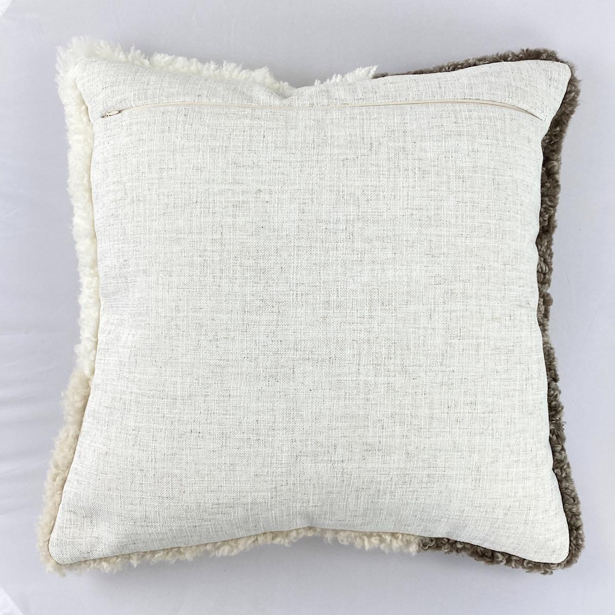 Sheepskin Boucle Pillow - Abstract Stone 20x20