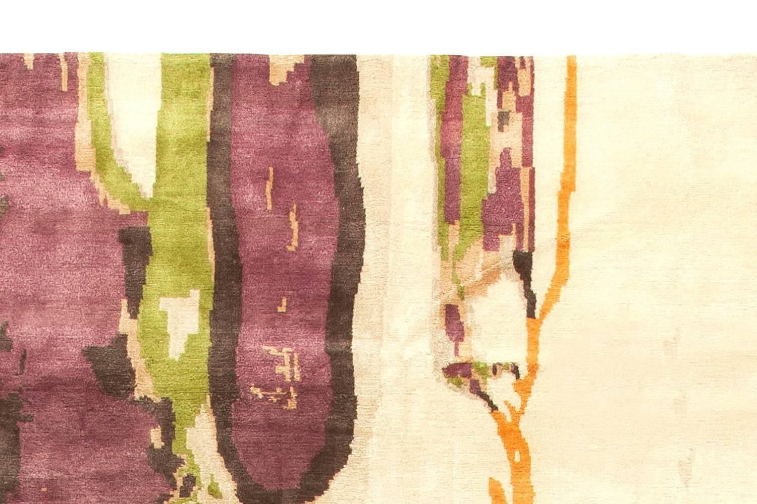Annodato a mano Tappeto Abstract Silk Madagascar di Eskayel per Doris Leslie Blau in vendita