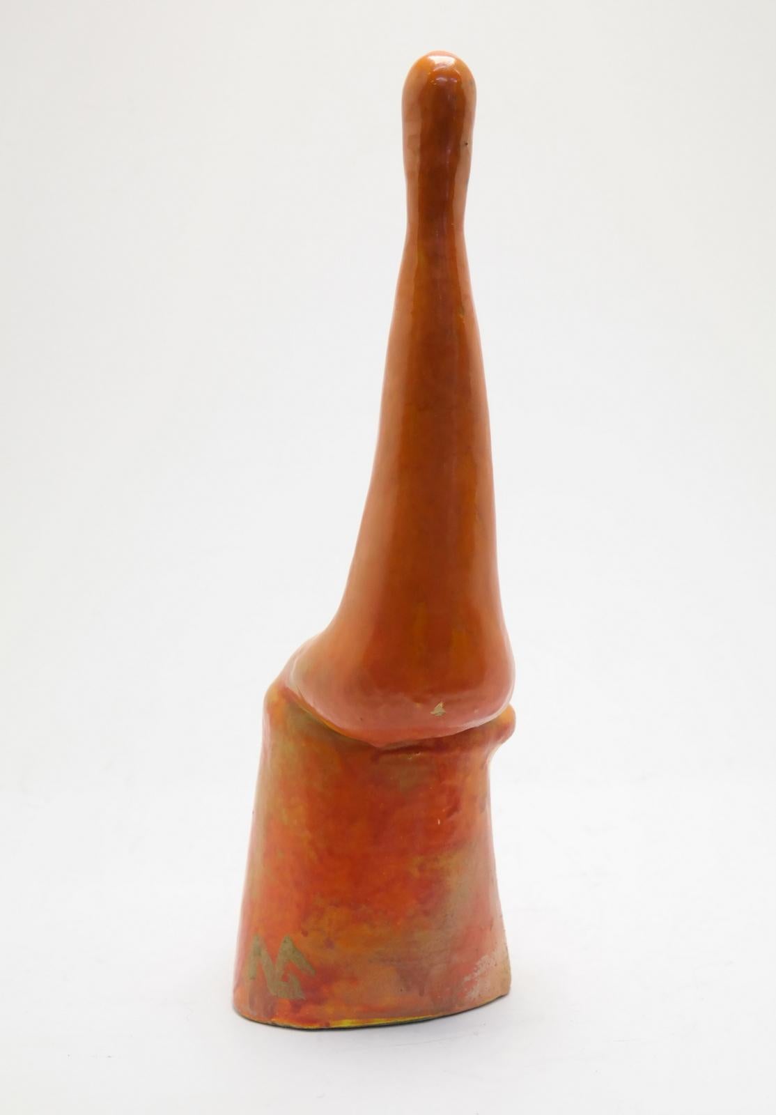 Mid-20th Century Abstract Sitting Nude Ceramic Sculpture, Unknown, 1960s
