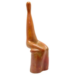 Abstract Sitting Nude Ceramic Sculpture, Unknown, 1960s