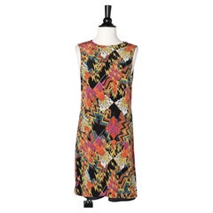 Abstract  sleeveless printed dress in silk M Missoni 