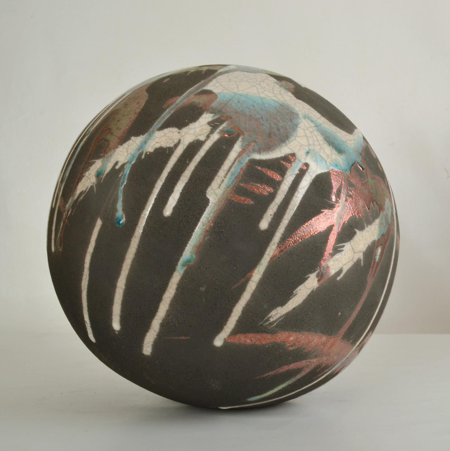 Abstract Spherical Ceramic Sculpture  In Excellent Condition For Sale In London, GB