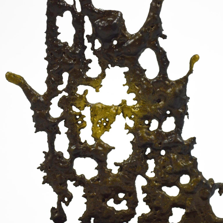 Modern Abstract Spill-Cast Sculpture For Sale