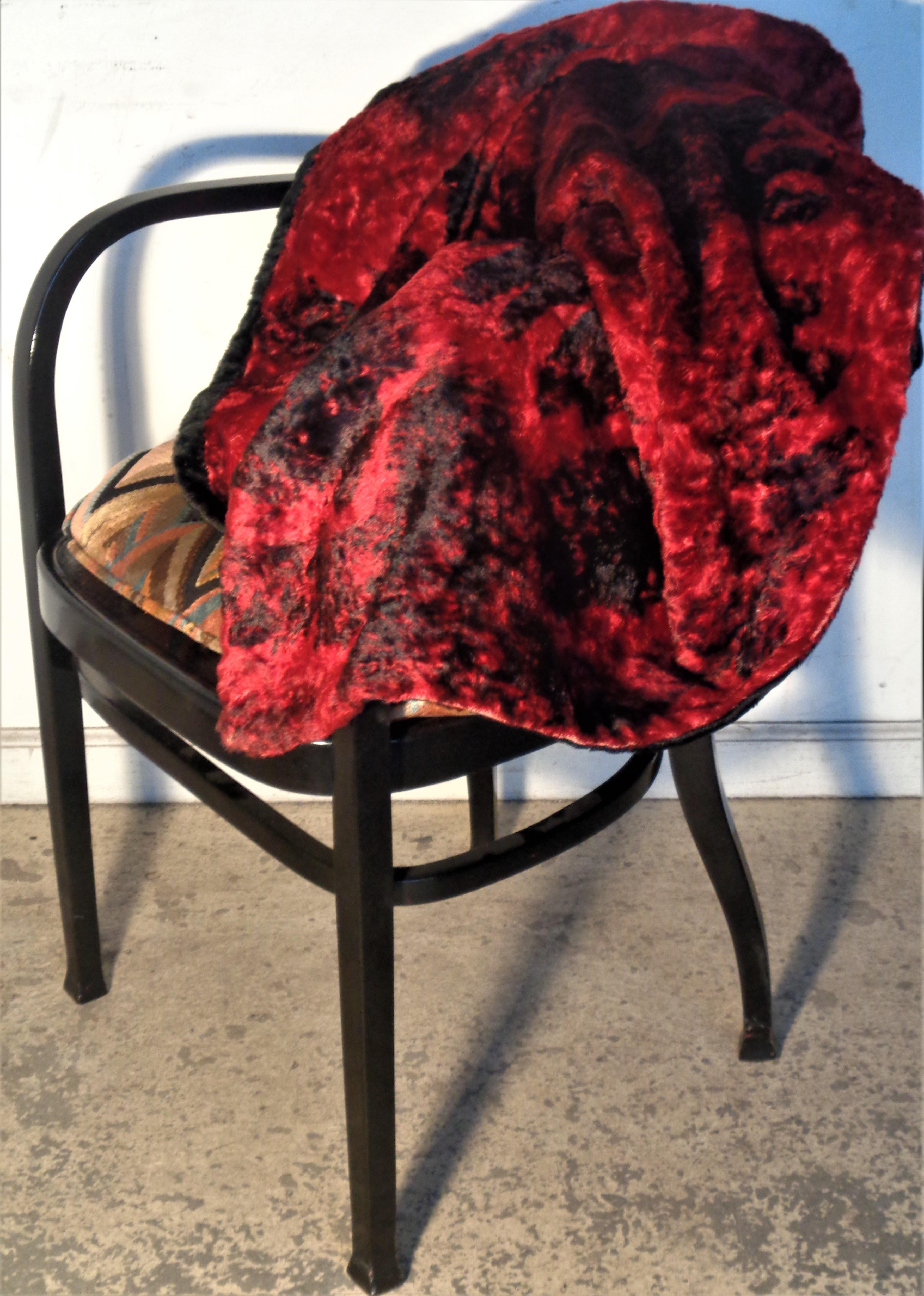German Abstract Splotch Mohair Chair Sofa Throw Blanket, 1930's For Sale