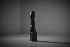 Abstract Stained Wooden Sculpture by Cor Dam, 1970s