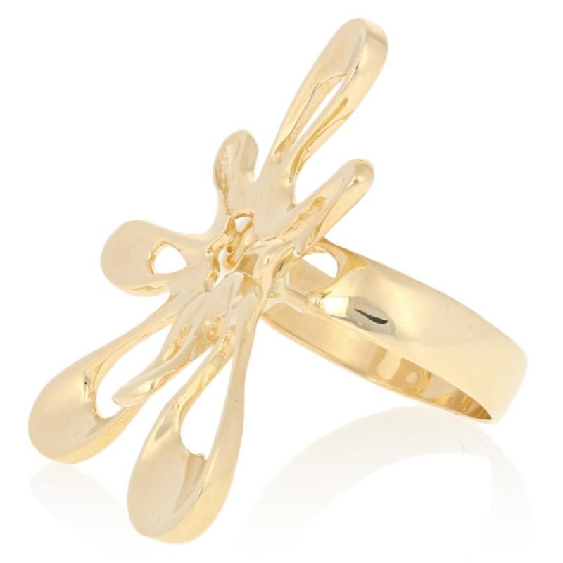 Abstract Statement Ring, 18k Yellow Gold Women's Italy 2