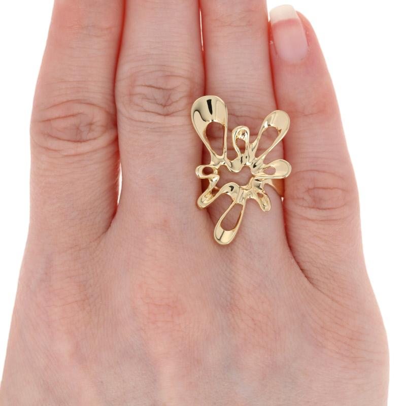 Abstract Statement Ring, 18k Yellow Gold Women's Italy 3
