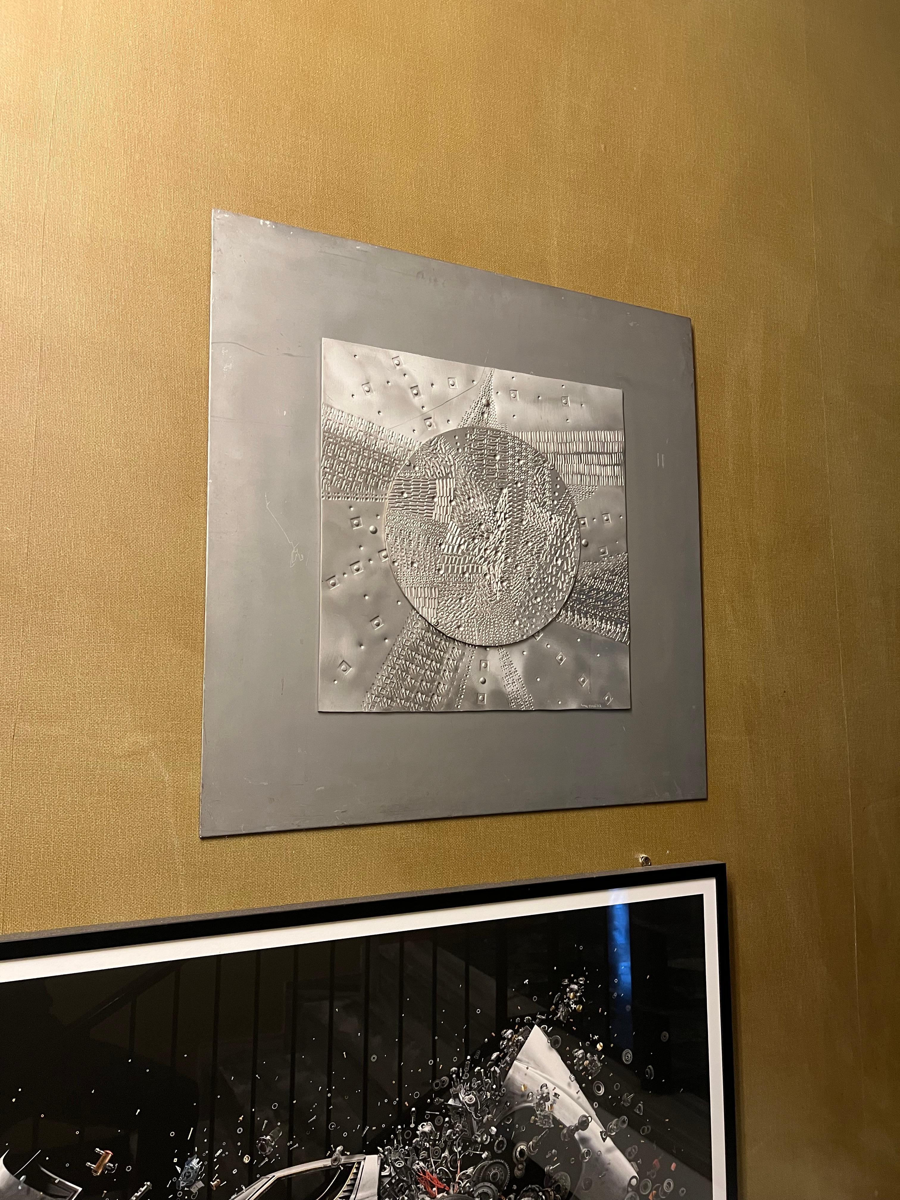 Steel Abstract aluminum  Sculpture artwork  by Lino Tiné For Sale