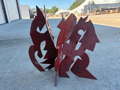 Escultura abstracta de acero