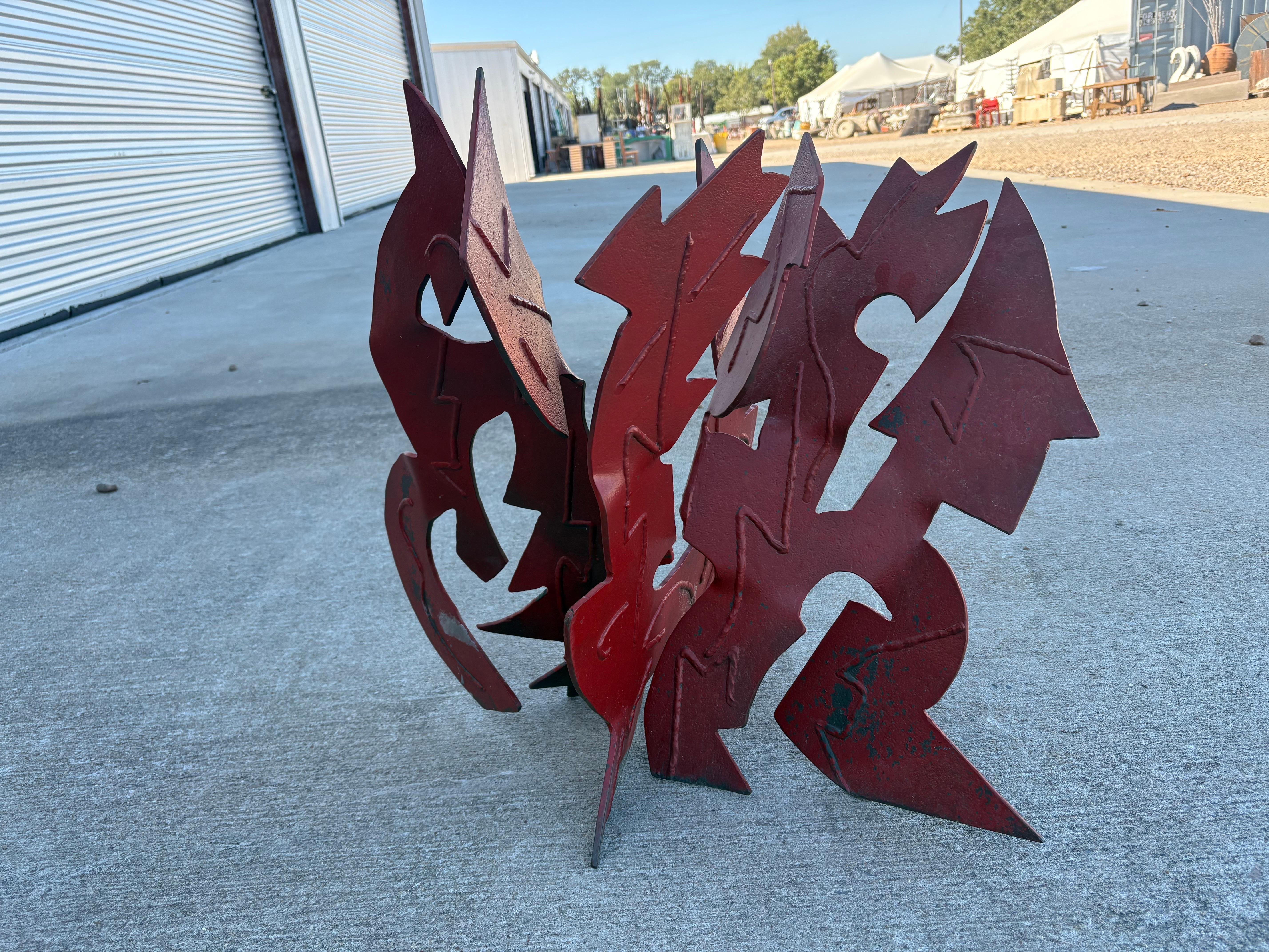 Industriale Scultura astratta in acciaio in vendita