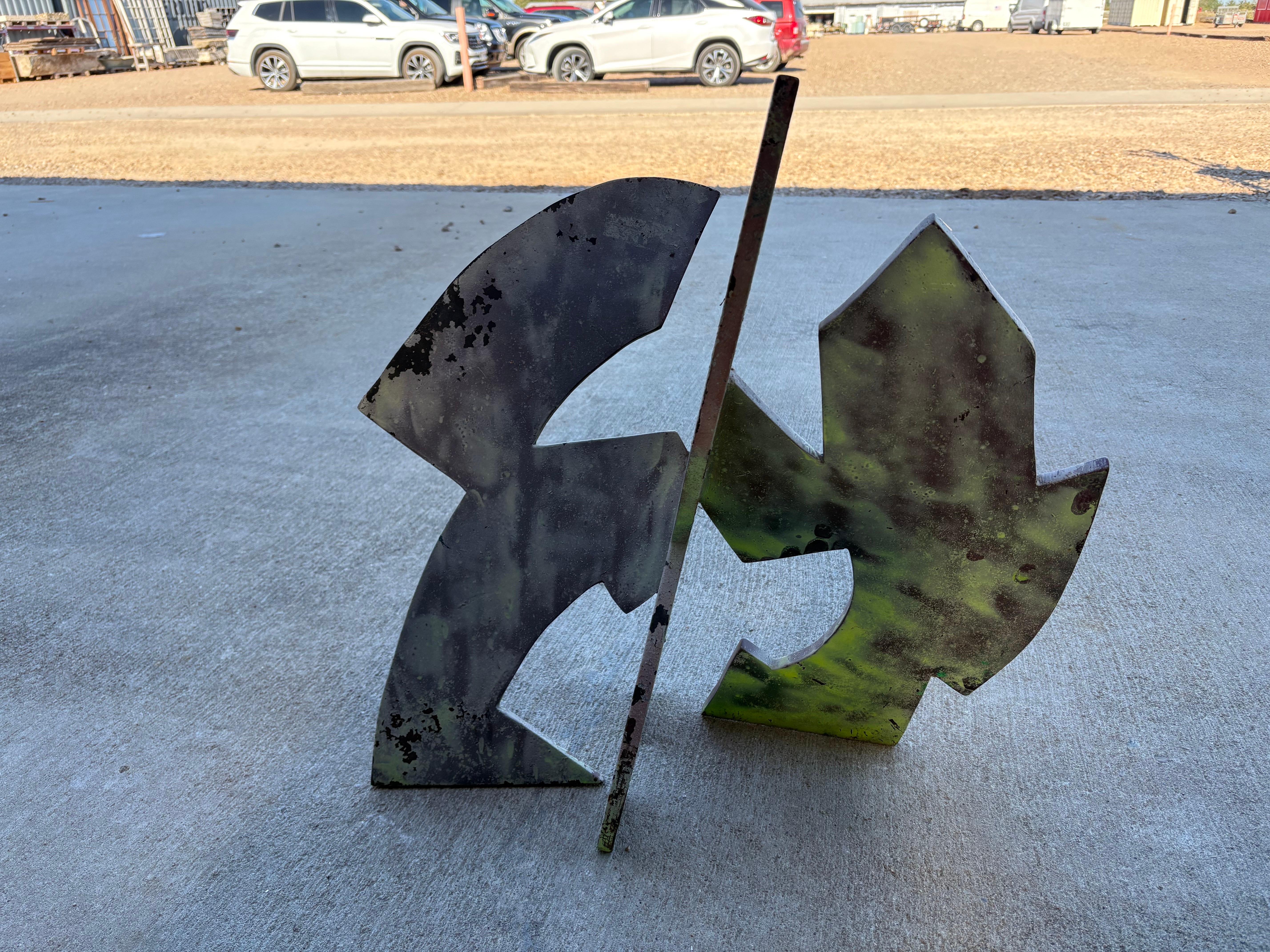 Americano Scultura astratta in acciaio in vendita