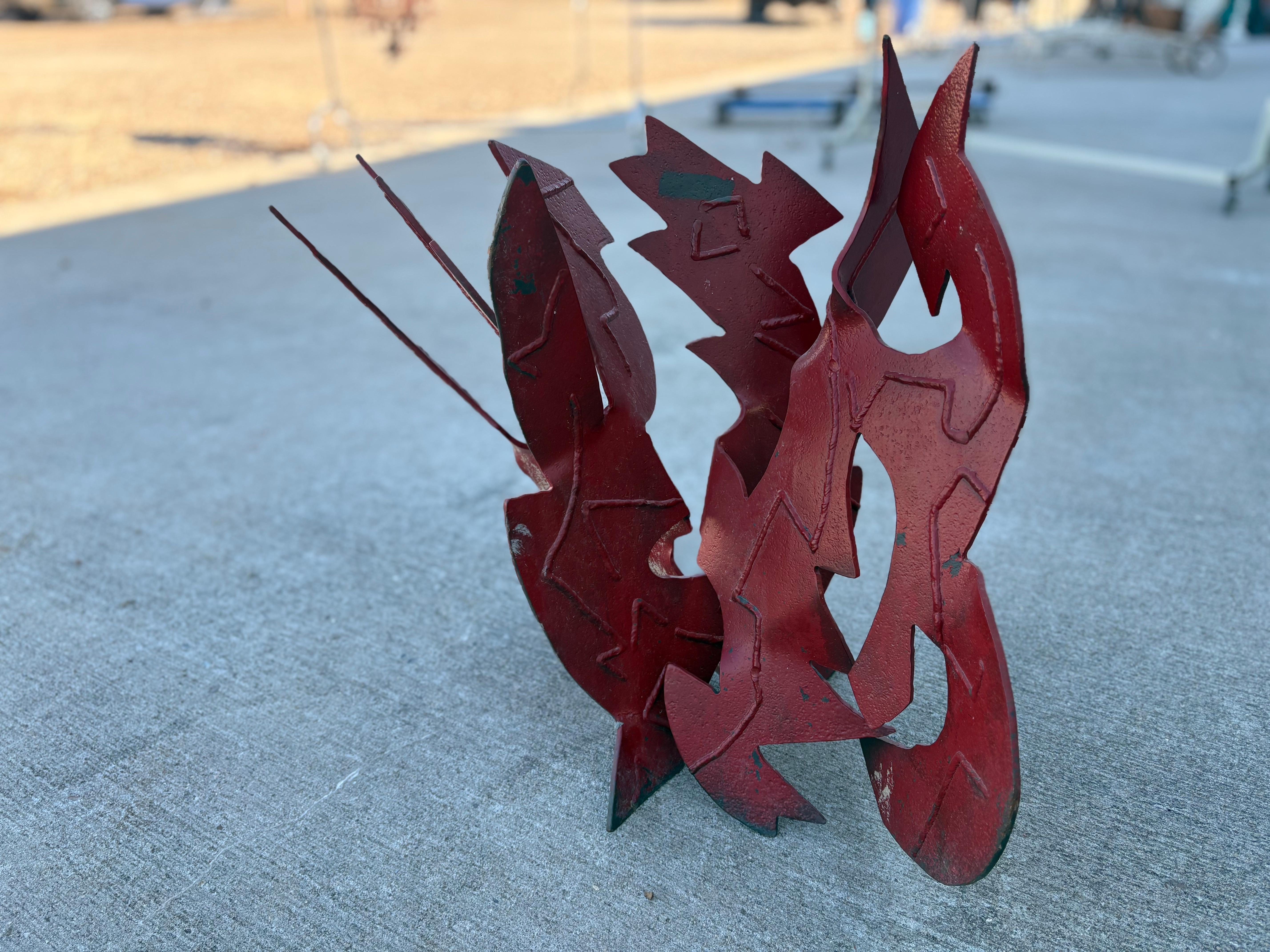 Acciaio da gioielleria Scultura astratta in acciaio in vendita