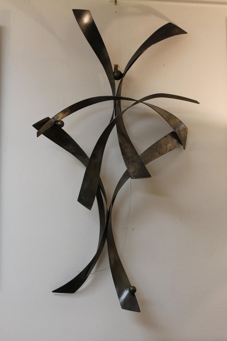 Abstract Steel Wall Sculpture at 1stDibs