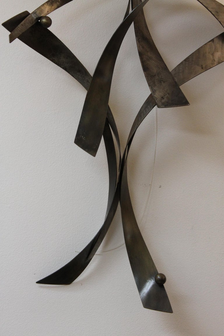 Abstract Steel Wall Sculpture at 1stDibs