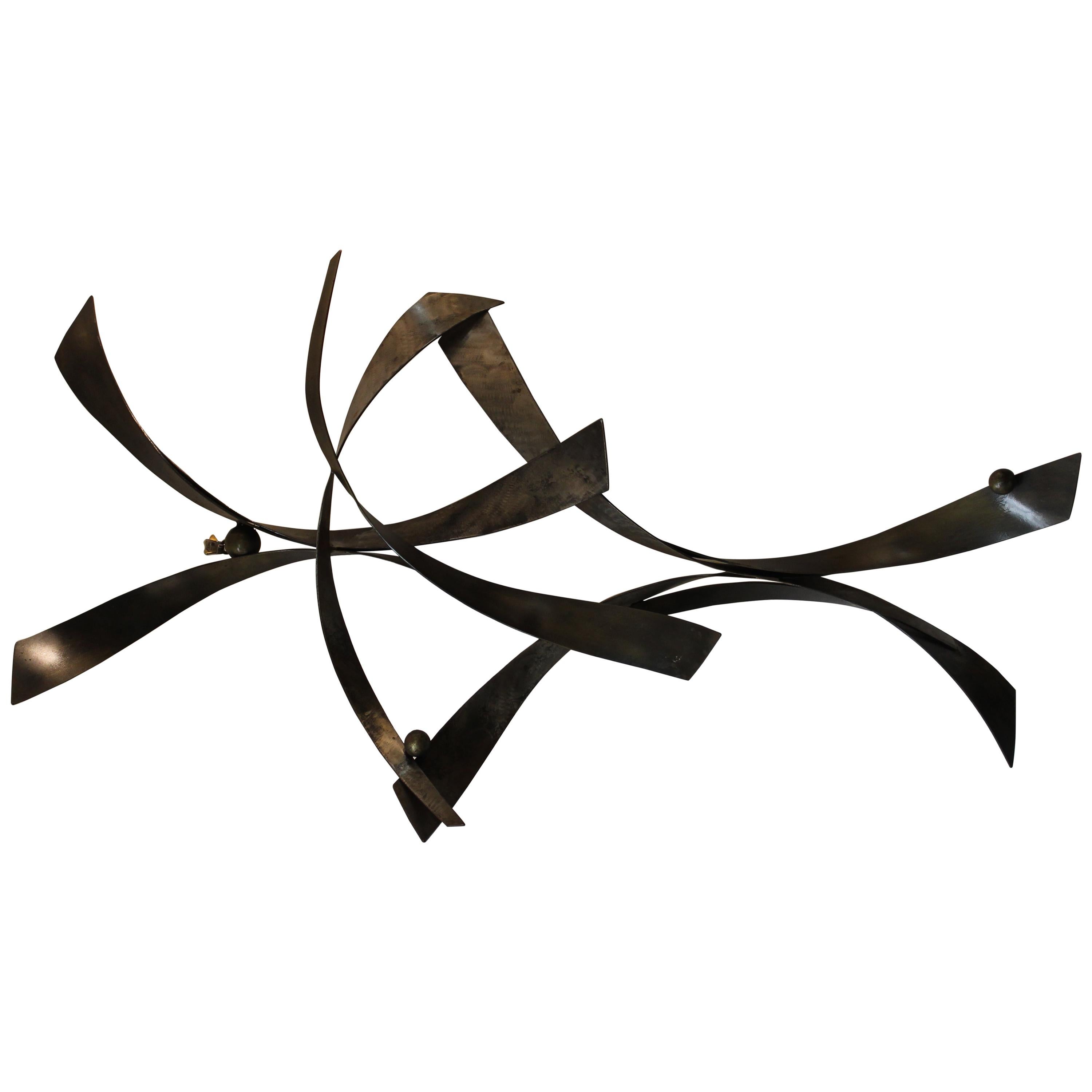 Abstract Steel Wall Sculpture at 1stDibs