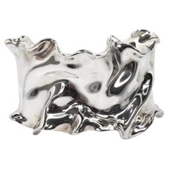 Abstract Sterling Silver Cuff Bracelet