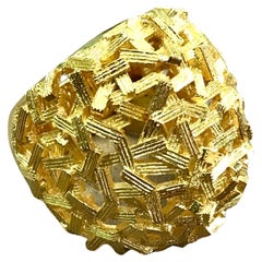 Anello a bastoncino astratto