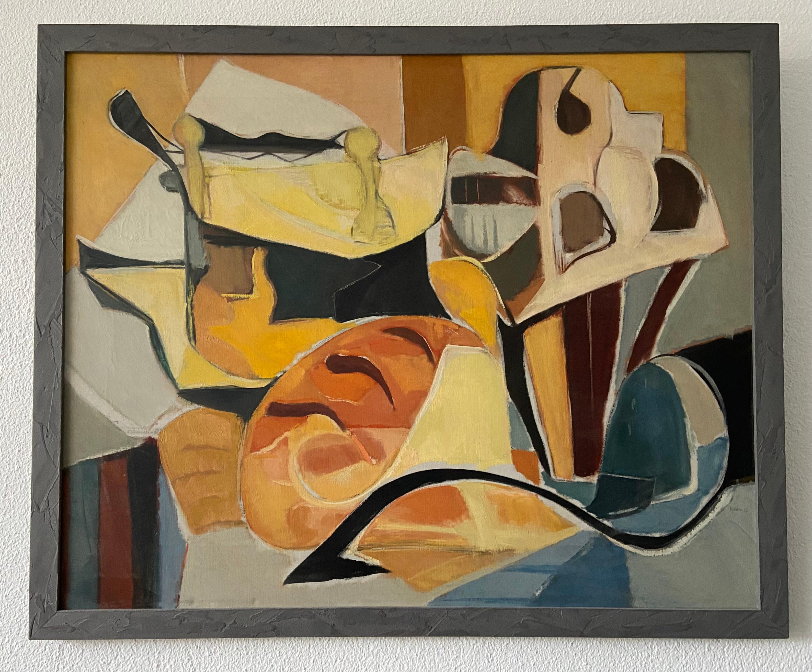Dutch Abstract still life by Toon Kelder (1950) For Sale
