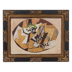 Abstract Still Life With Grapes Painting