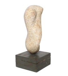 Abstract Stone Sculpture in the style of Jean Hans Arp Mid Century Modern 24.5"
