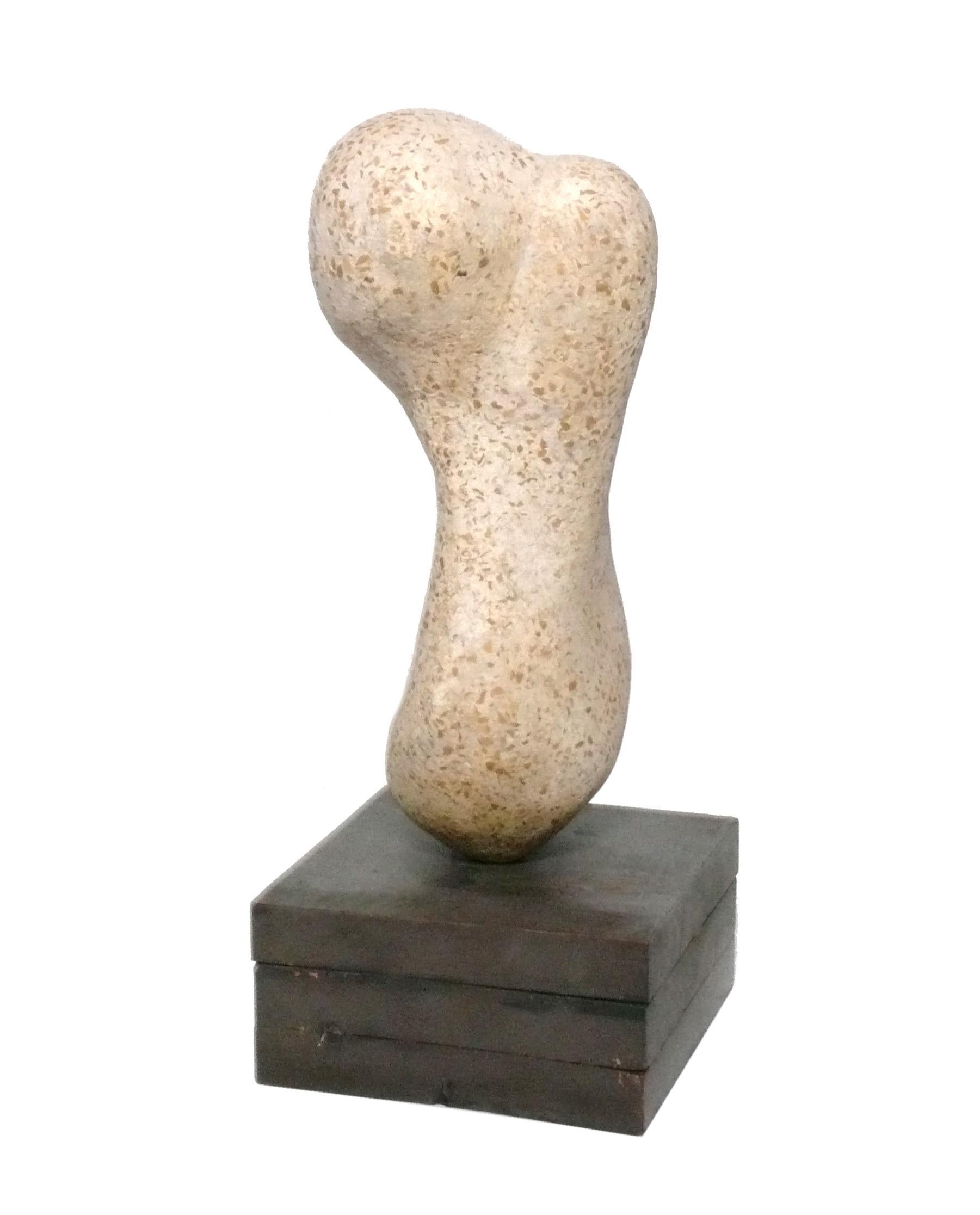 Mid-Century moderno Scultura astratta in pietra nello stile di Jean (Hans) Arp, metà del secolo scorso, moderna 24,5