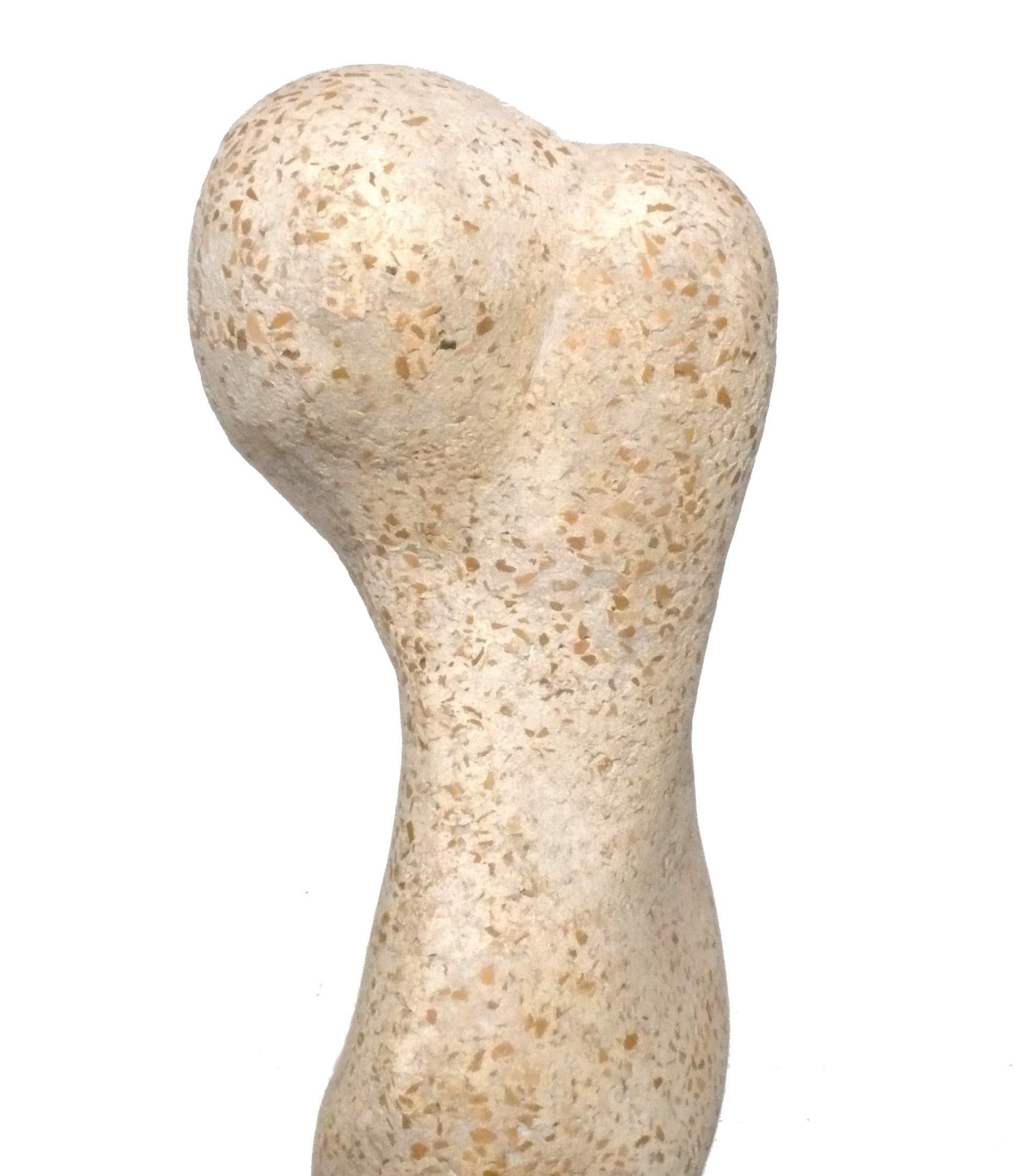 Scultura astratta in pietra nello stile di Jean (Hans) Arp, metà del secolo scorso, moderna 24,5