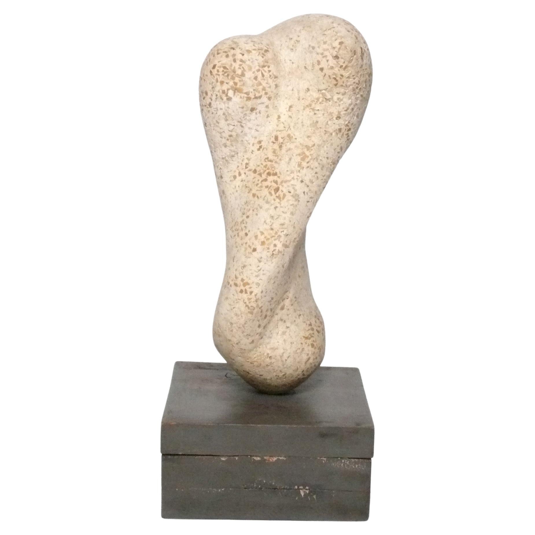 Scultura astratta in pietra nello stile di Jean (Hans) Arp, metà del secolo scorso, moderna 24,5".