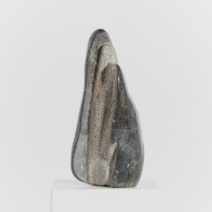 Abstract Stone Sculpture 'Obus' by Michel Hoppe, Signed