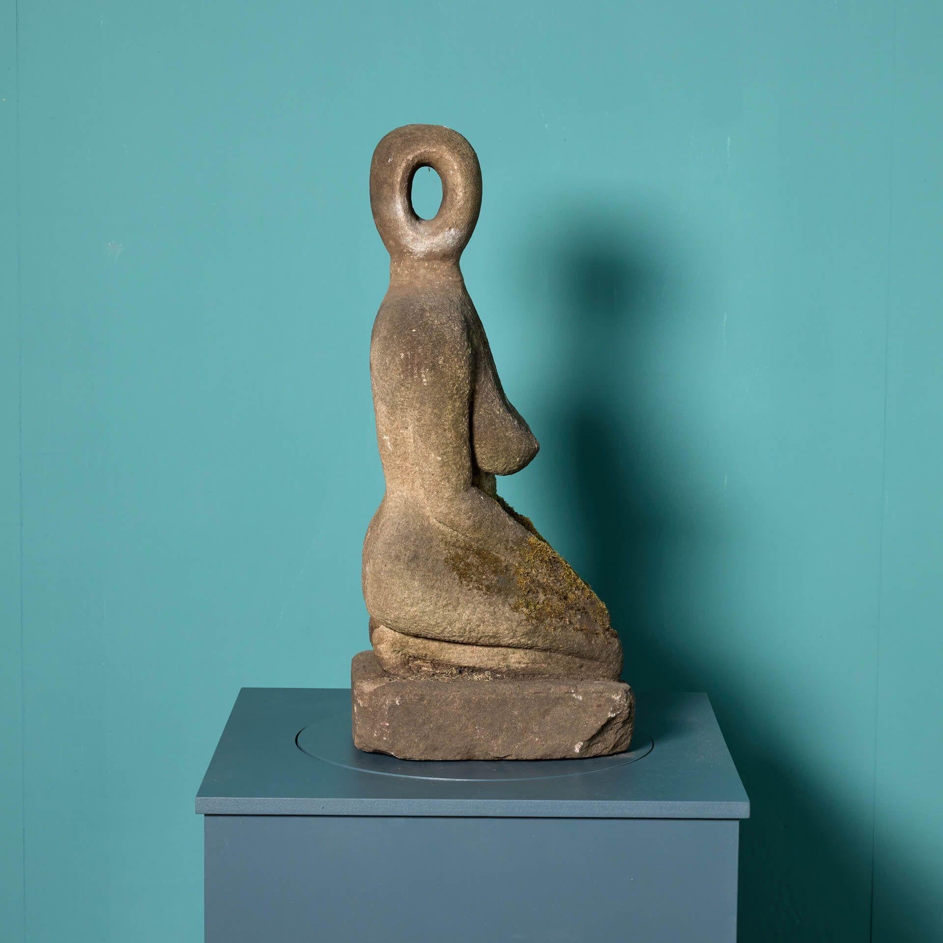 Abstract Stone Sculpture of a Female Form For Sale 3