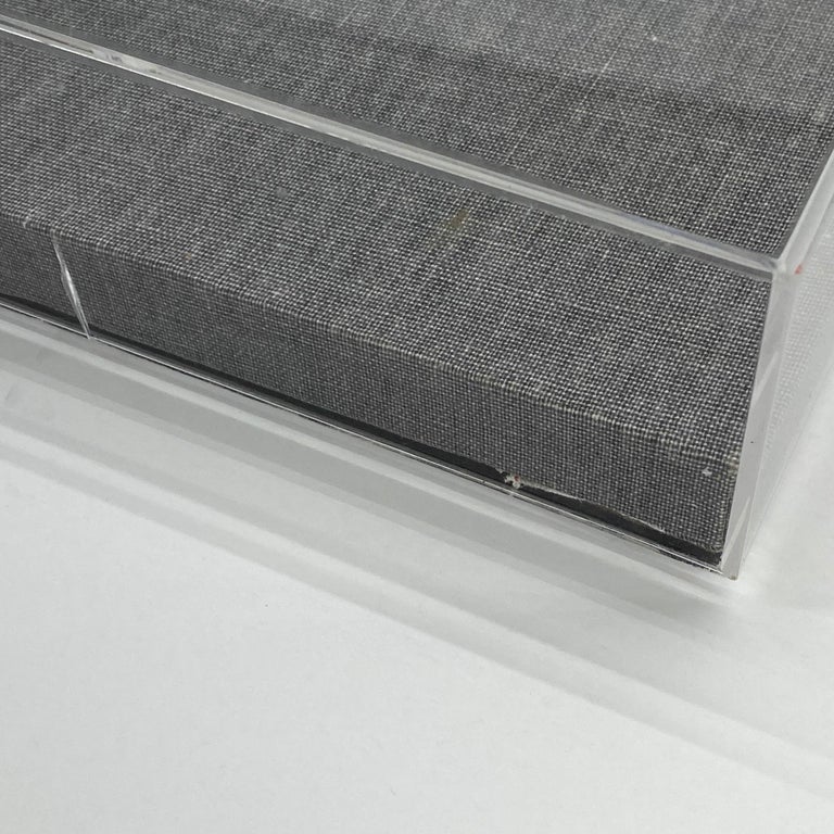 String Art Square Box Abstract String Wall Art In Square Lucite Shadow Box at 1stDibs