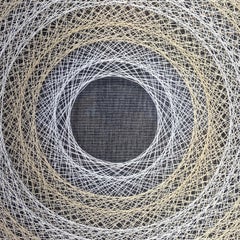 Abstract String Wall Art In Square Lucite Shadow Box