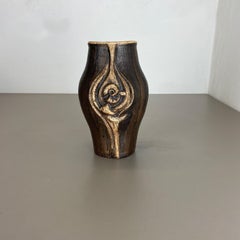 Abstract Studio Pottery Vase "Brutalist" Gerhard Liebenthron, Germany, 1980s