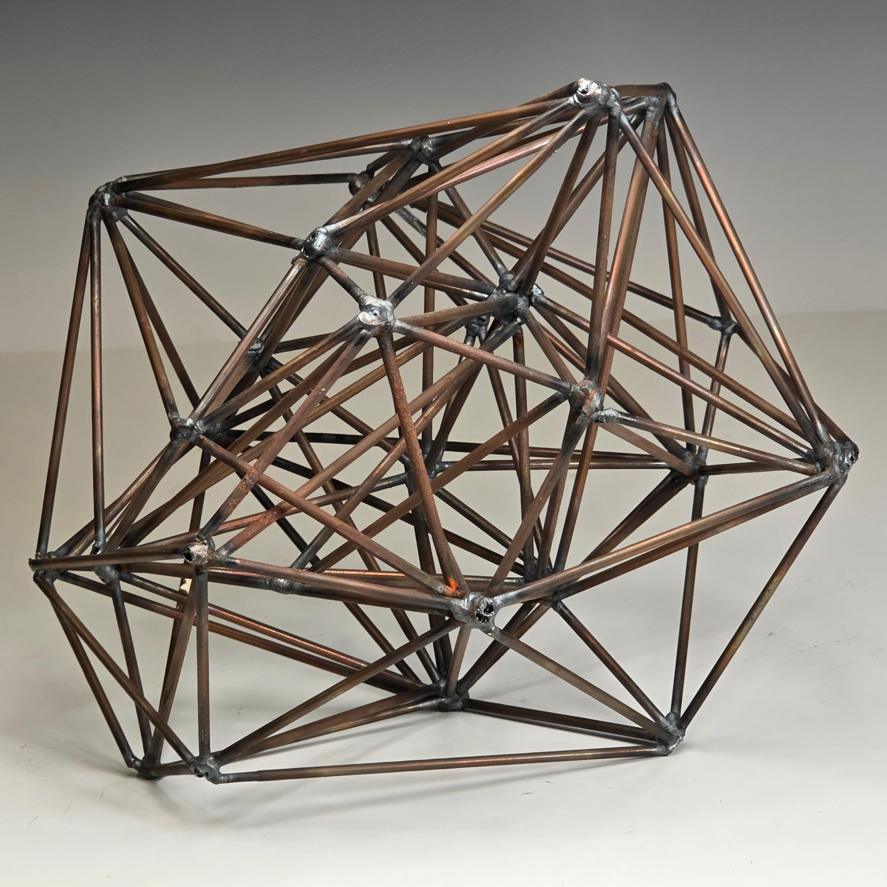 Copper Abstract Table Top Sculpture For Sale