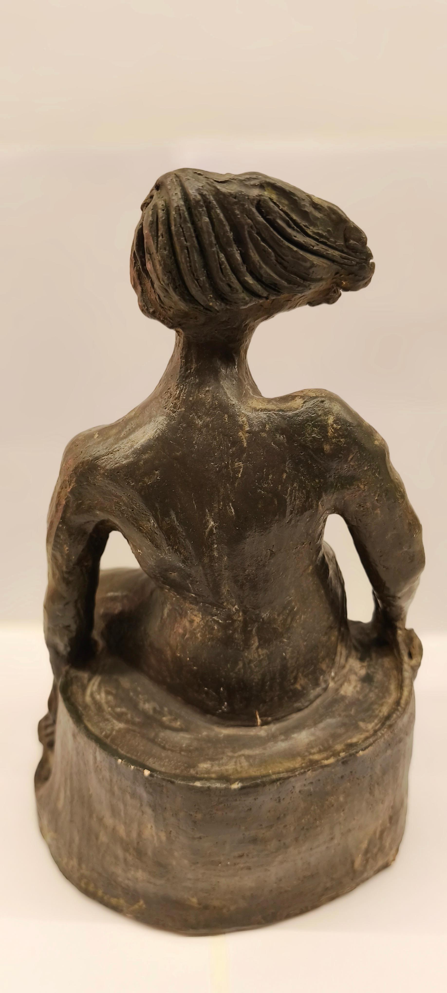 Scultura astratta in terracotta di Vassil Ivanof - firmata - anni '60 in vendita 6