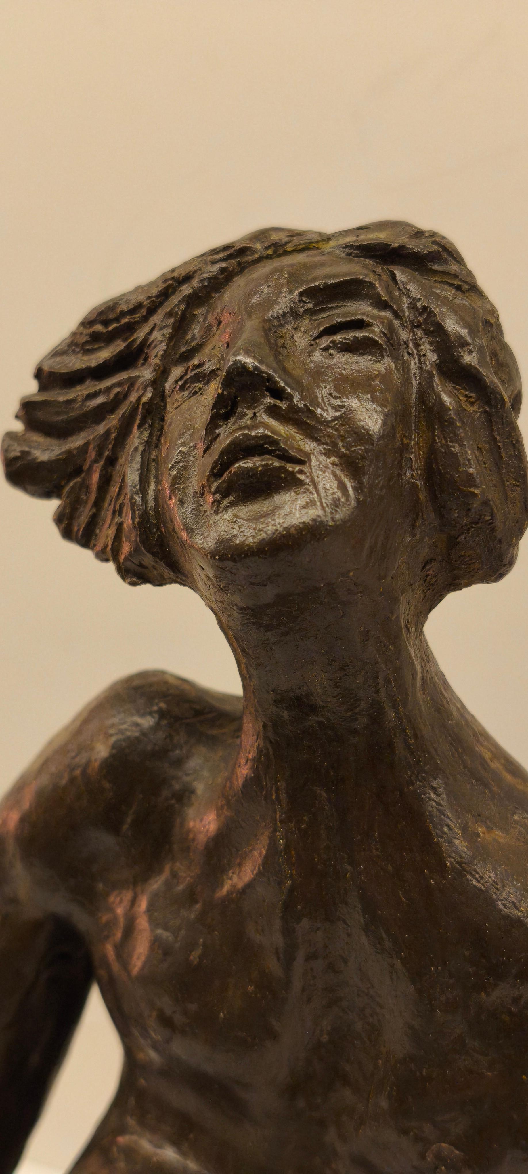 Francese Scultura astratta in terracotta di Vassil Ivanof - firmata - anni '60 in vendita