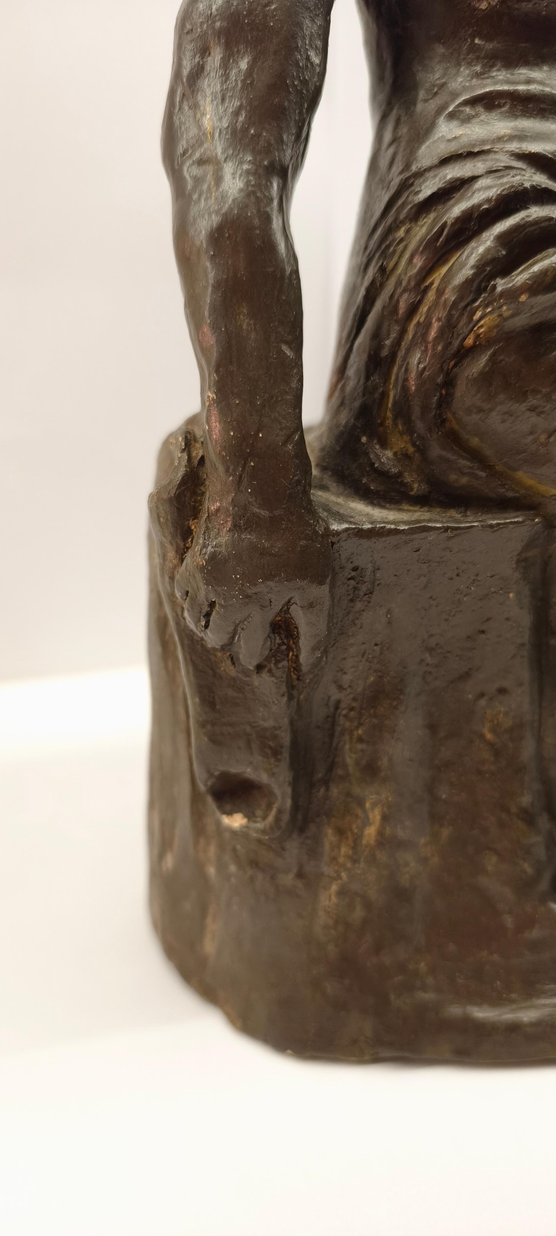 Scultura astratta in terracotta di Vassil Ivanof - firmata - anni '60 in vendita 2