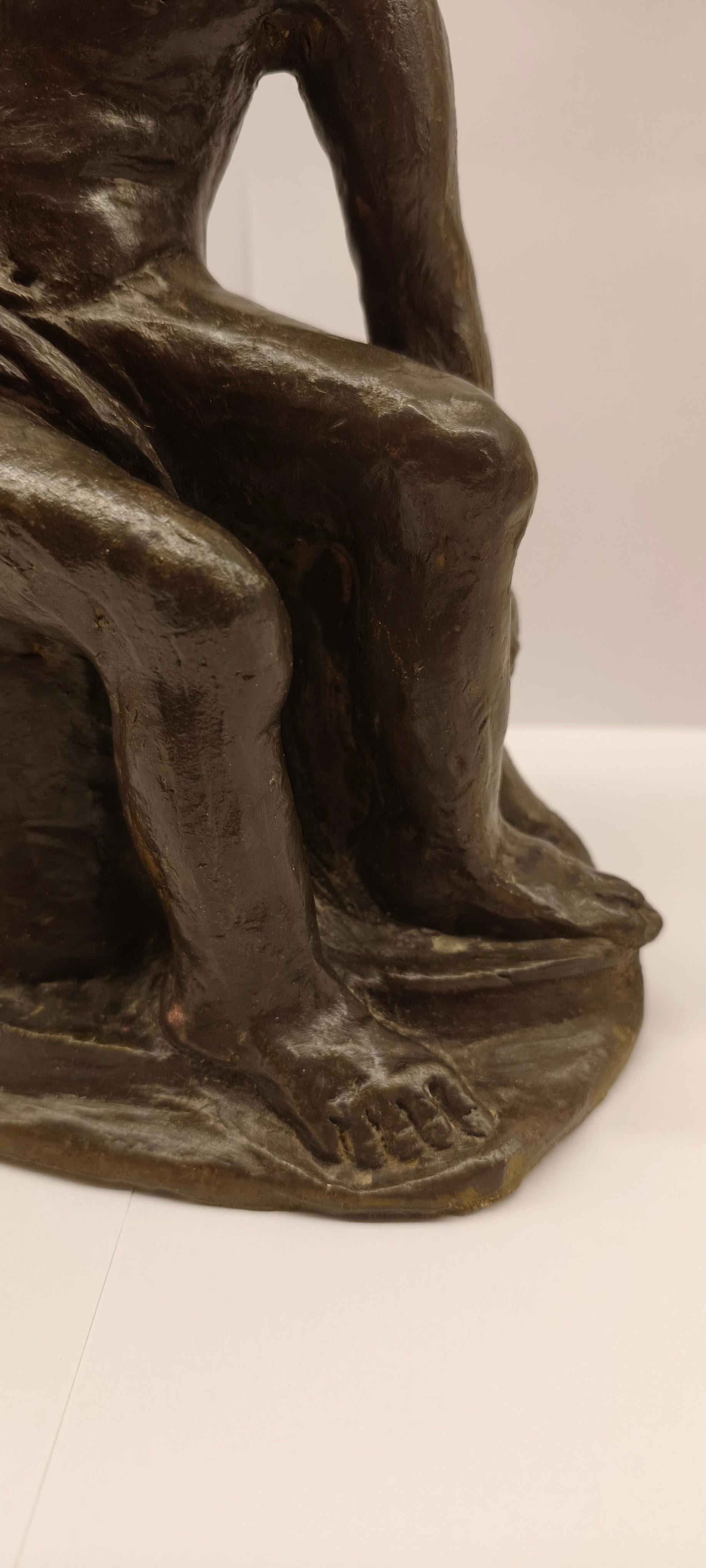 Scultura astratta in terracotta di Vassil Ivanof - firmata - anni '60 in vendita 3