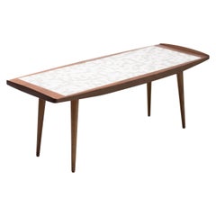 Abstract Tile Coffee Table in Teak