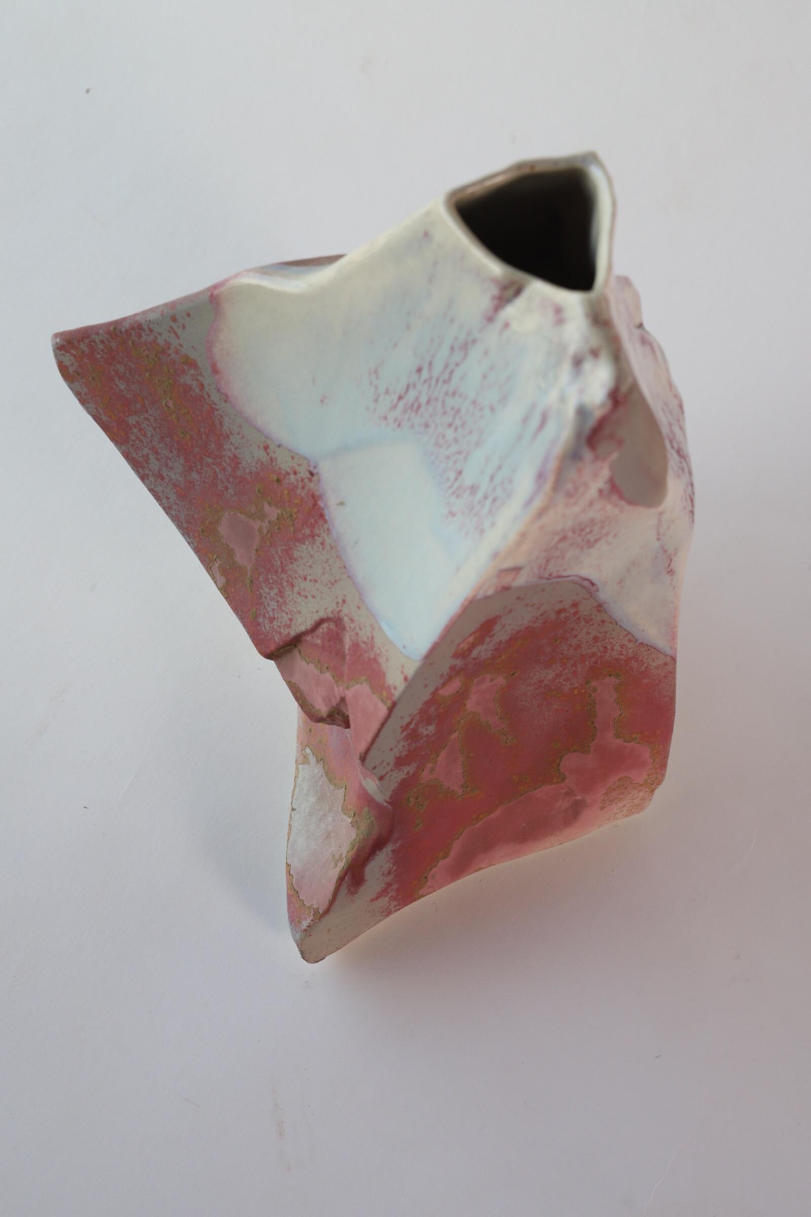 Abstract Tony Evans Raku Pottery Vase 3