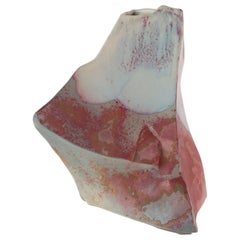 Abstract Tony Evans Raku Pottery Vase