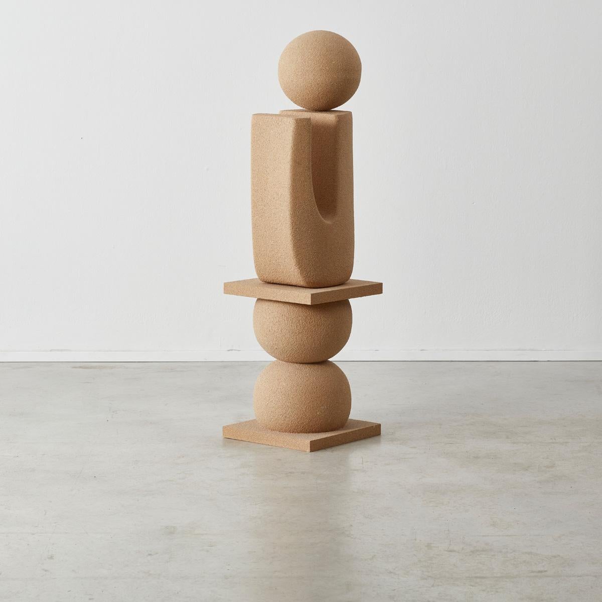 Modern Abstract TOTEM Sculpture in Sand and Resin, France, c1970