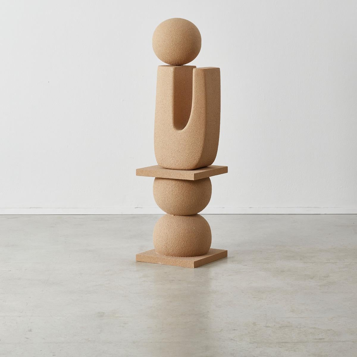 French Abstract TOTEM Sculpture in Sand and Resin, France, c1970