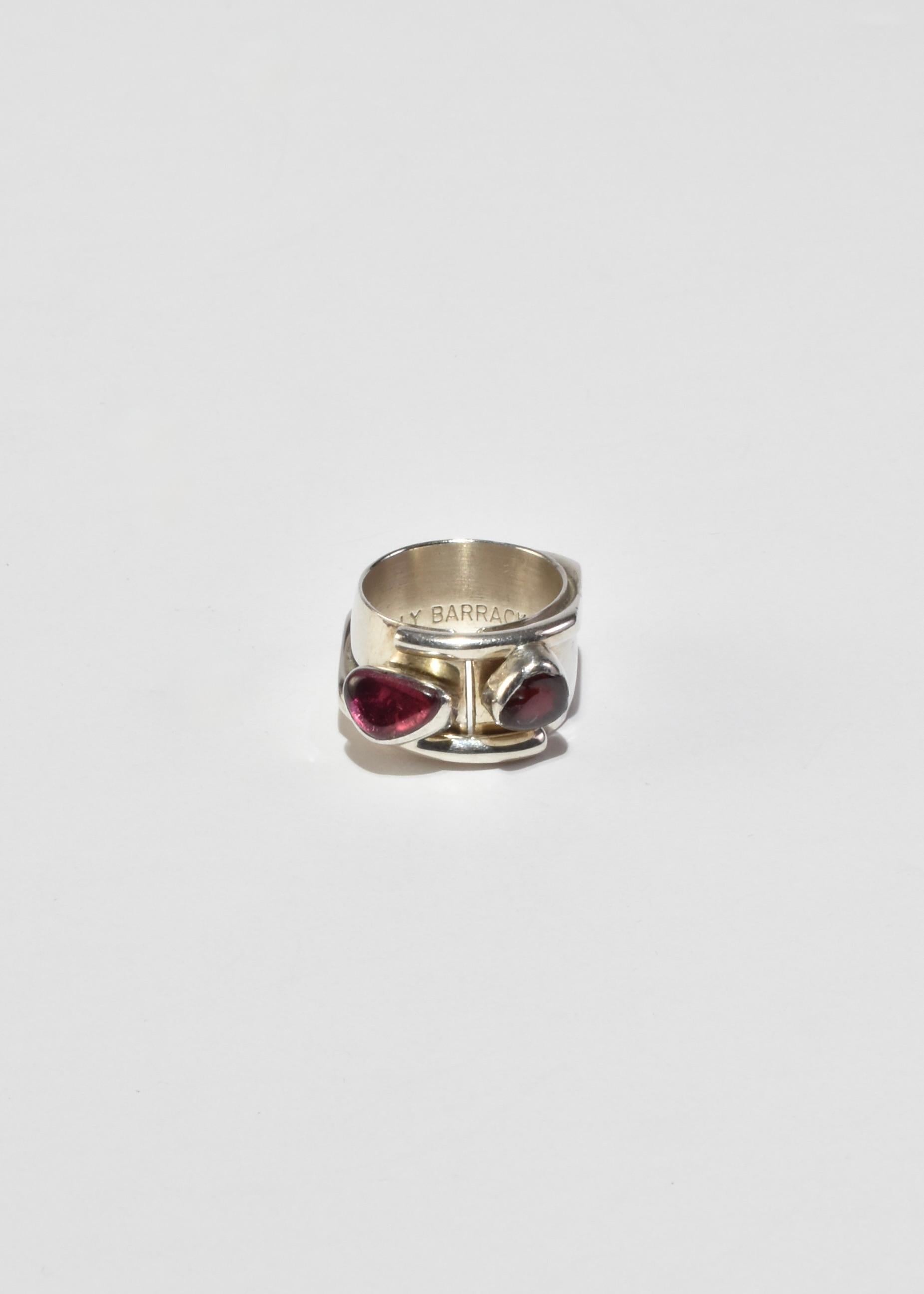 Cabochon Abstract Tourmaline Ruby Ring For Sale