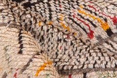 Abstract Tribal Rug in Blacks Orange and Cream